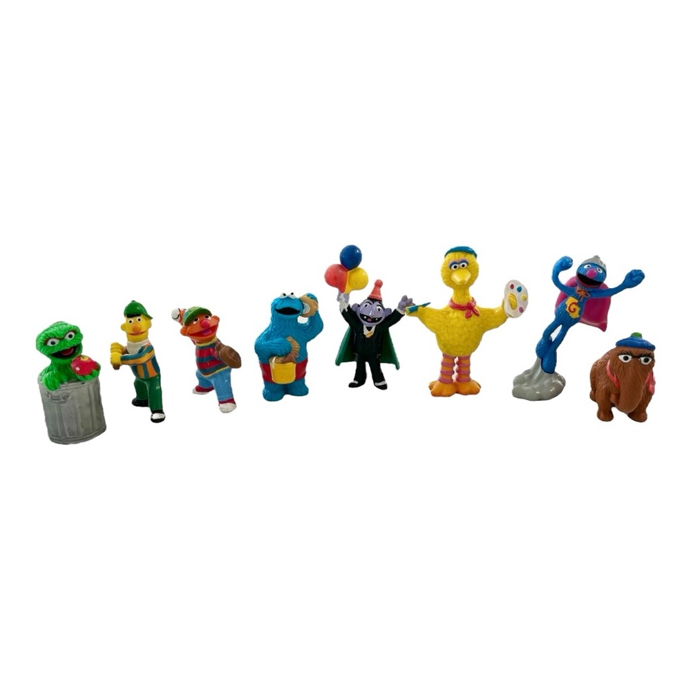 Vintage Applause Muppets Inc Sesame Street Figurines PVC Count Cookie Bert Ernie